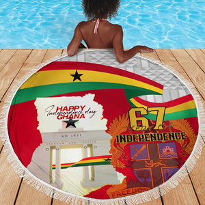 Ghana Independence Day Beach Blanket Gana Map Happy 67 Years Anniversary