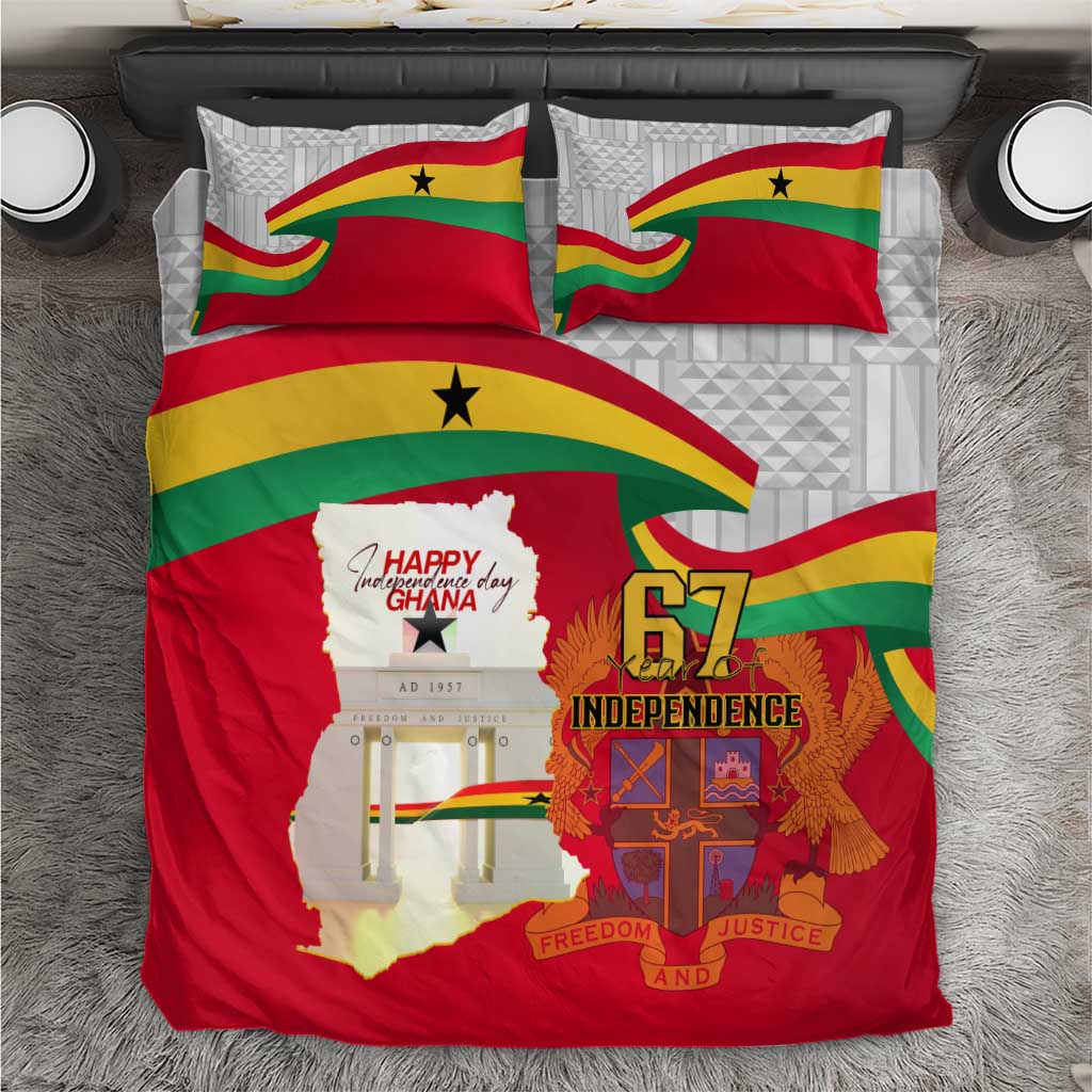 Ghana Independence Day Bedding Set Gana Map Happy 67 Years Anniversary