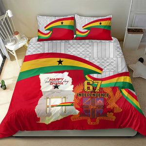 Ghana Independence Day Bedding Set Gana Map Happy 67 Years Anniversary