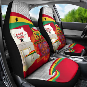 Ghana Independence Day Car Seat Cover Gana Map Happy 67 Years Anniversary