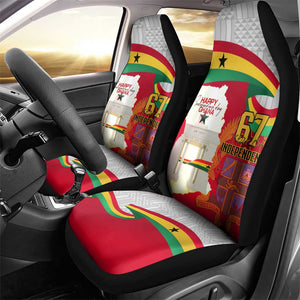 Ghana Independence Day Car Seat Cover Gana Map Happy 67 Years Anniversary