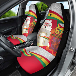 Ghana Independence Day Car Seat Cover Gana Map Happy 67 Years Anniversary