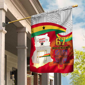 Ghana Independence Day Garden Flag Gana Map Happy 67 Years Anniversary