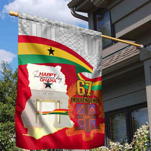 Ghana Independence Day Garden Flag Gana Map Happy 67 Years Anniversary