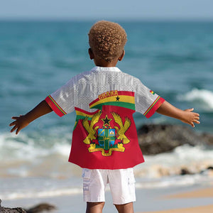 Ghana Independence Day Kid Hawaiian Shirt Gana Map Happy 67 Years Anniversary