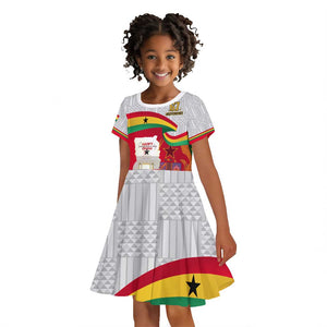 Ghana Independence Day Kid Short Sleeve Dress Gana Map Happy 67 Years Anniversary