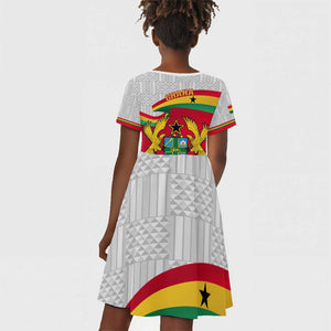 Ghana Independence Day Kid Short Sleeve Dress Gana Map Happy 67 Years Anniversary