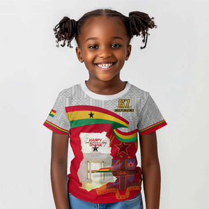 Ghana Independence Day Kid T shirt Gana Map Happy 67 Years Anniversary