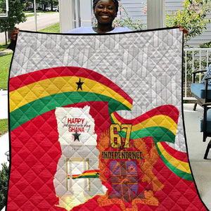 Ghana Independence Day Quilt Gana Map Happy 67 Years Anniversary