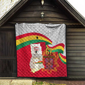 Ghana Independence Day Quilt Gana Map Happy 67 Years Anniversary