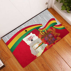 Ghana Independence Day Rubber Doormat Gana Map Happy 67 Years Anniversary