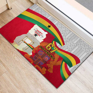 Ghana Independence Day Rubber Doormat Gana Map Happy 67 Years Anniversary