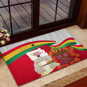 Ghana Independence Day Rubber Doormat Gana Map Happy 67 Years Anniversary