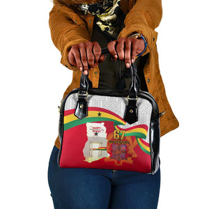 Ghana Independence Day Shoulder Handbag Gana Map Happy 67 Years Anniversary