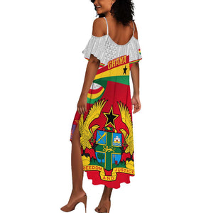 Ghana Independence Day Summer Maxi Dress Gana Map Happy 67 Years Anniversary