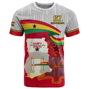 Ghana Independence Day T shirt Gana Map Happy 67 Years Anniversary