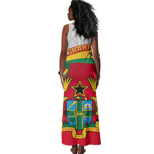 Ghana Independence Day Tank Maxi Dress Gana Map Happy 67 Years Anniversary