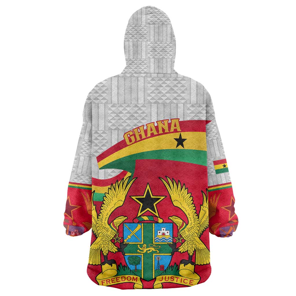 Ghana Independence Day Wearable Blanket Hoodie Gana Map Happy 67 Years Anniversary