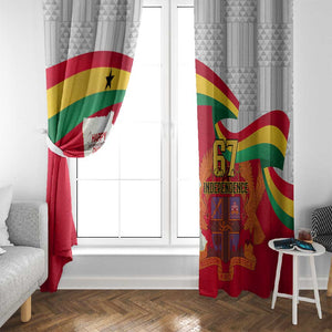 Ghana Independence Day Window Curtain Gana Map Happy 67 Years Anniversary