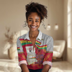 Ghana Independence Day Women Casual Shirt Gana Map Happy 67 Years Anniversary LT14