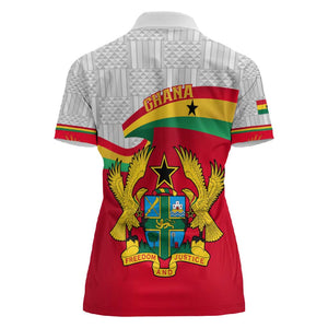 Ghana Independence Day Women Polo Shirt Gana Map Happy 67 Years Anniversary