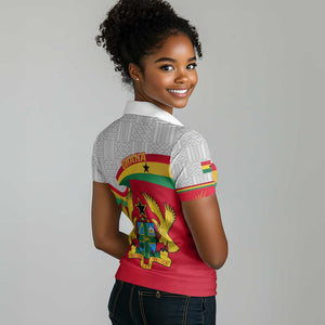 Ghana Independence Day Women Polo Shirt Gana Map Happy 67 Years Anniversary