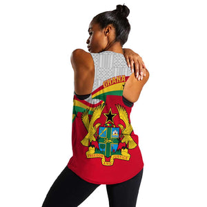 Ghana Independence Day Women Racerback Tank Gana Map Happy 67 Years Anniversary