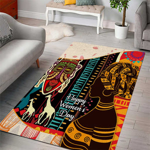 Africa International Women Day Area Rug African Pattern