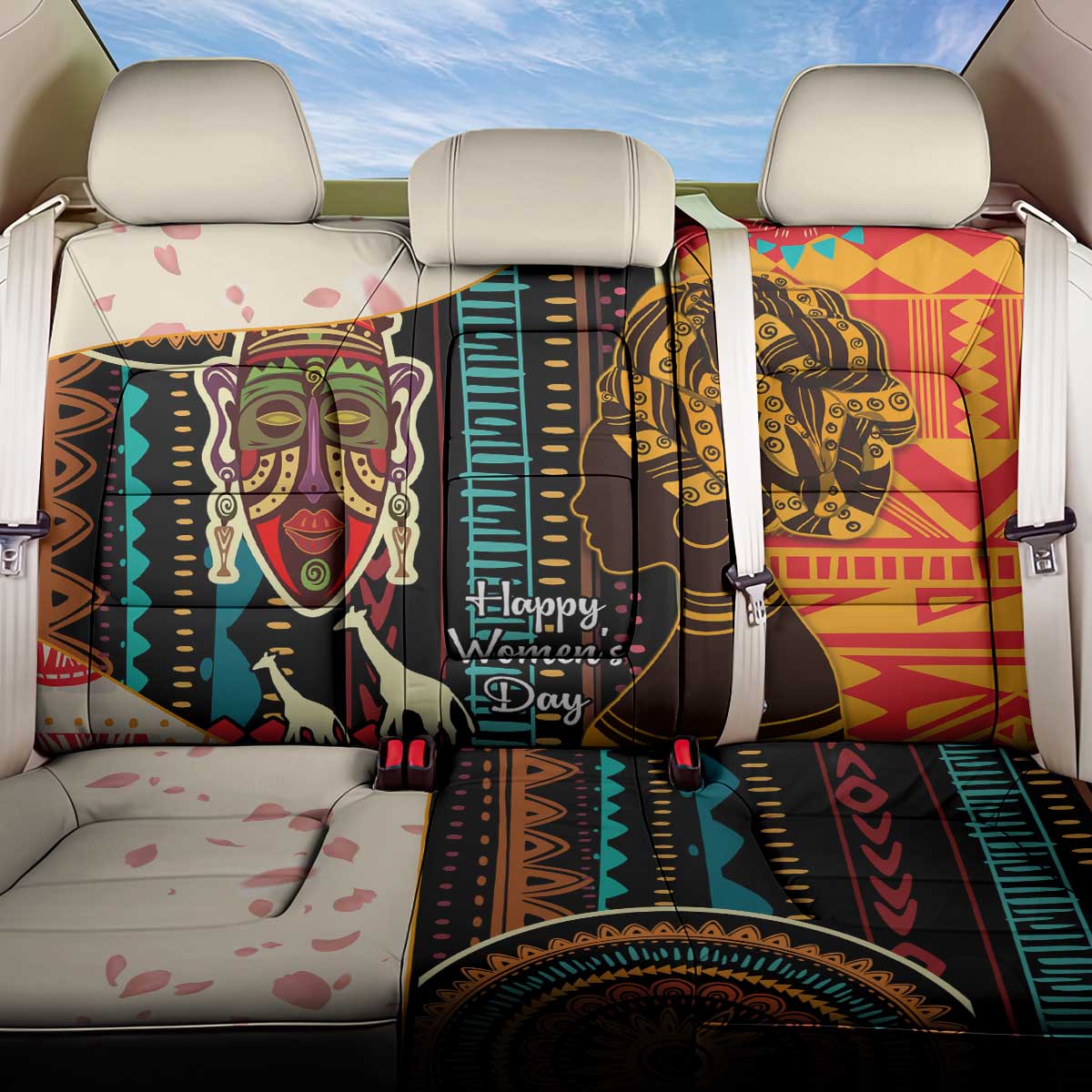 Africa International Women Day Back Car Seat Cover African Pattern