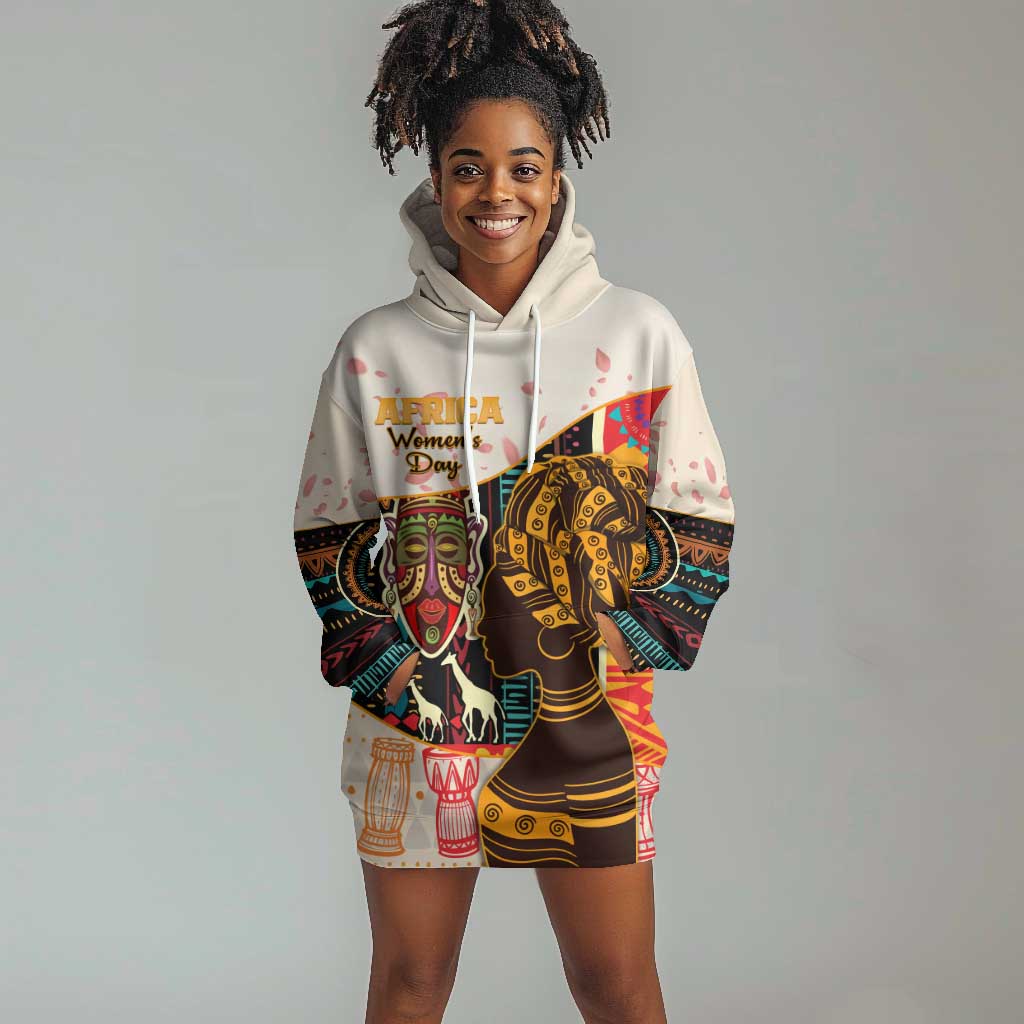 Africa International Women Day Hoodie Dress African Pattern