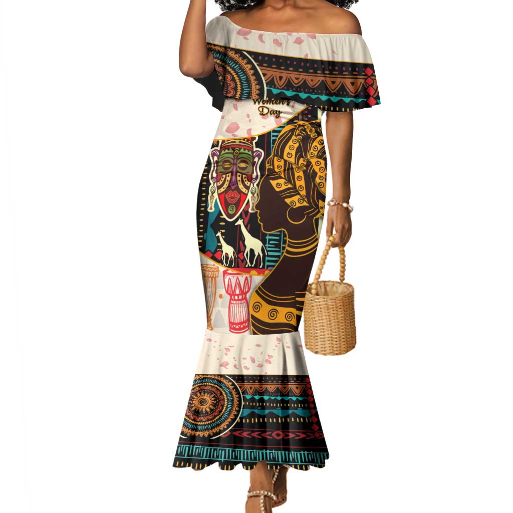 Africa International Women Day Mermaid Dress African Pattern