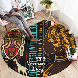 Africa International Women Day Round Carpet African Pattern