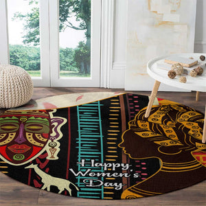 Africa International Women Day Round Carpet African Pattern