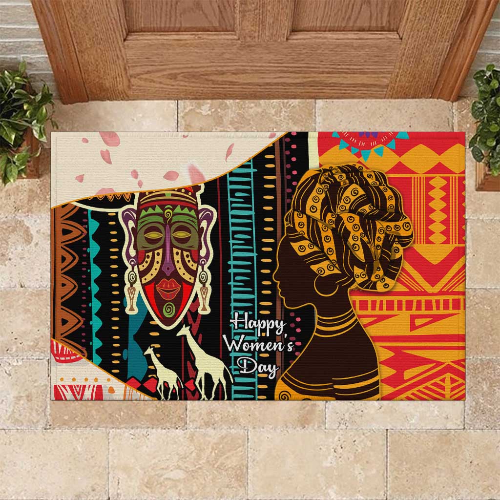 Africa International Women Day Rubber Doormat African Pattern