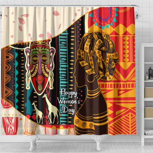 Africa International Women Day Shower Curtain African Pattern