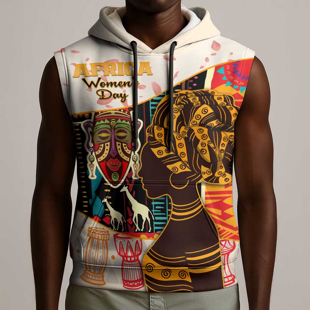 Africa International Women Day Sleeveless Hoodie African Pattern - African Pride