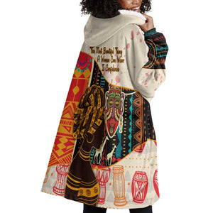 Africa International Women Day Wearable Blanket Hoodie African Pattern