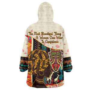 Africa International Women Day Wearable Blanket Hoodie African Pattern