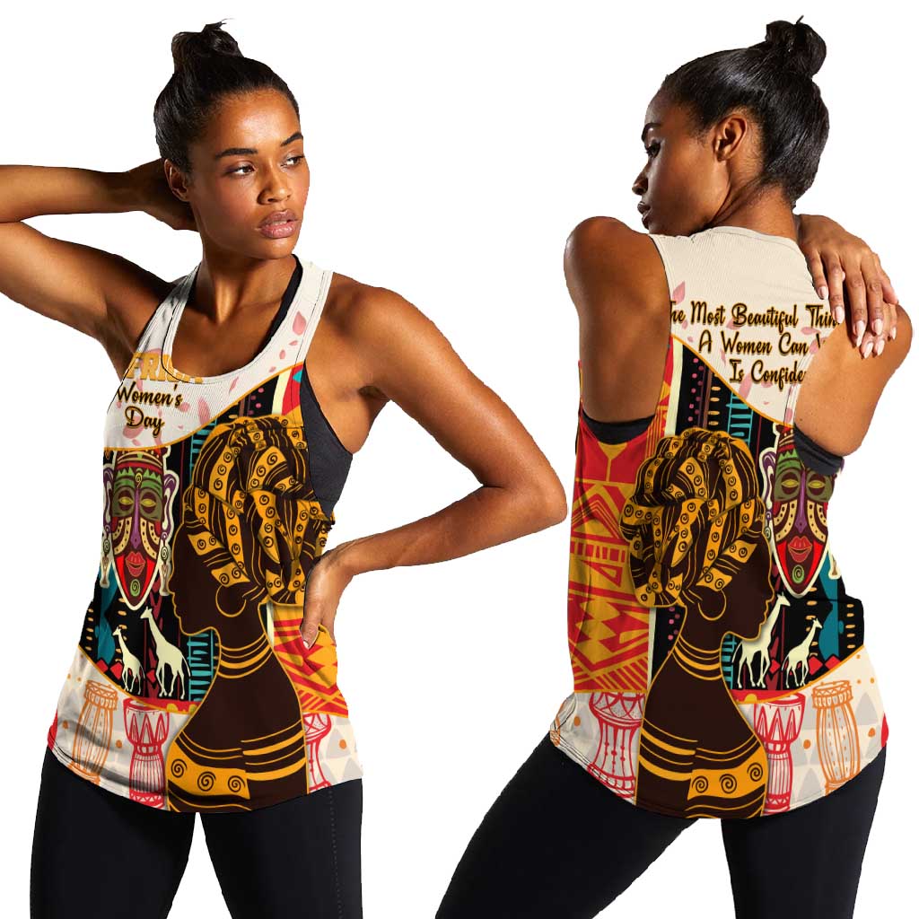 Africa International Women Day Women Racerback Tank African Pattern