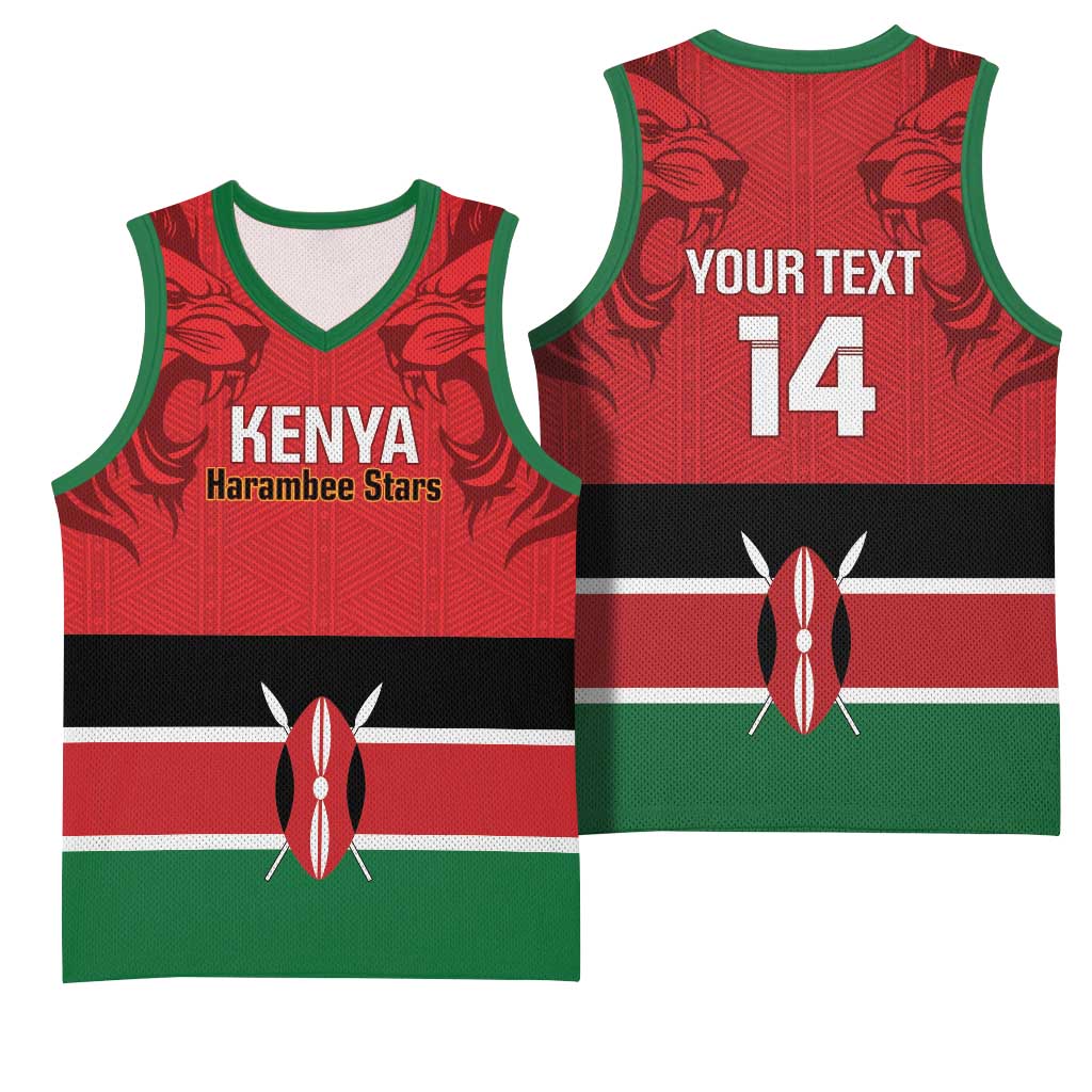 Custom Kenya Football Basketball Jersey Go Harambee Stars African Pattern LT14
