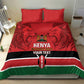 Custom Kenya Football Bedding Set Go Harambee Stars African Pattern
