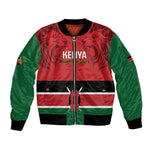 Custom Kenya Football Bomber Jacket Go Harambee Stars African Pattern