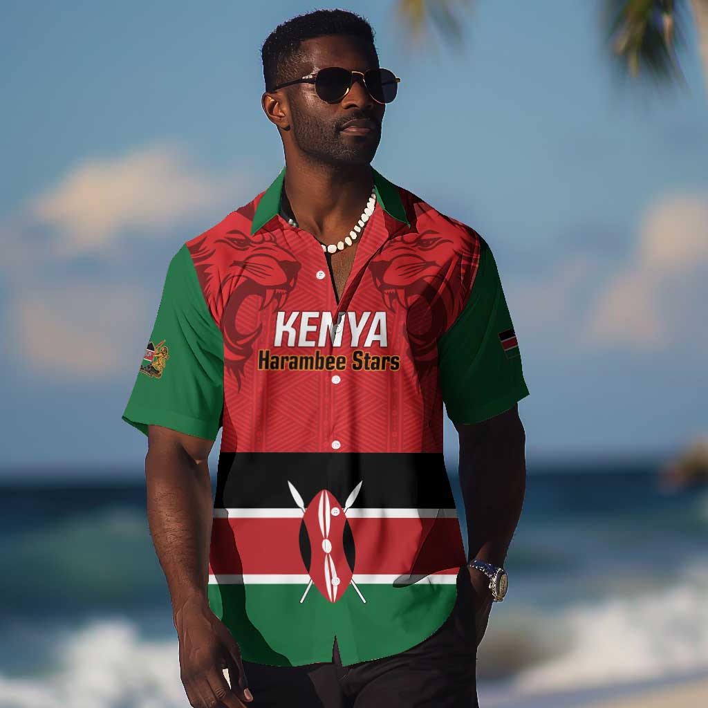 Custom Kenya Football Hawaiian Shirt Go Harambee Stars African Pattern