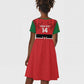 Custom Kenya Football Kid Short Sleeve Dress Go Harambee Stars African Pattern