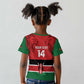 Custom Kenya Football Kid T shirt Go Harambee Stars African Pattern