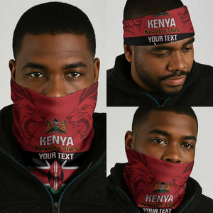 Custom Kenya Football Neck Gaiter Go Harambee Stars African Pattern LT14