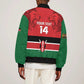 Custom Kenya Football Sleeve Zip Bomber Jacket Go Harambee Stars African Pattern