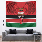Custom Kenya Football Tapestry Go Harambee Stars African Pattern