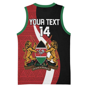 Custom Kenya Football Basketball Jersey Maasai Shield Coat Of Arms Style LT14