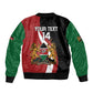 Custom Kenya Football Bomber Jacket Maasai Shield Coat Of Arms Style